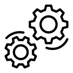 cogwheel line icon