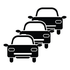 Traffic jam icon design template