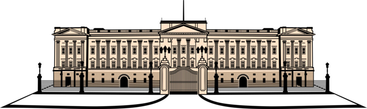 Buckingham Palace Vector Design Art