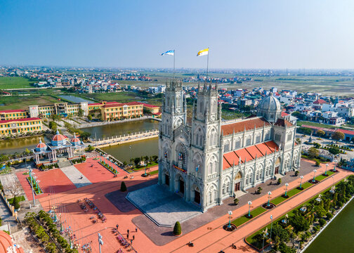 Kien Lao Church - location: Namdinh, Vietnam. Avery beautiful church in the countryside