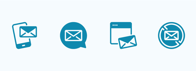 Simple vector icon on a theme email, newsletter