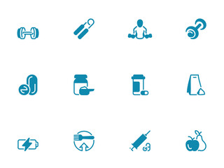 Simple vector icon on a theme sports and sports supplements
