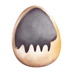 Watercolor Easter Egg Nest, Bunny Easter Hunt Egg, Easter Elements