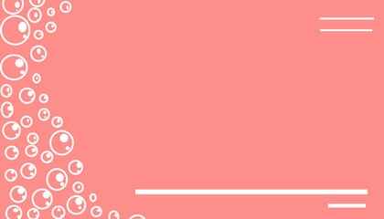 Pink Abstract background with white bubbles pattern