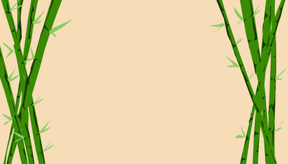 Light brown color illustration background with bamboo image. Perfect for website wallpapers, posters, banners, book covers