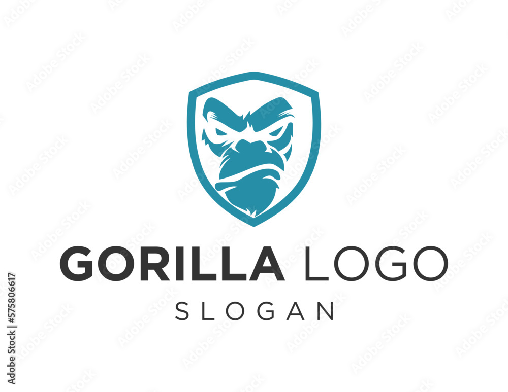 Aufkleber logo about gorilla on a white background. created using the coreldraw application.