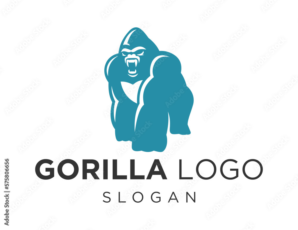 Aufkleber logo about gorilla on a white background. created using the coreldraw application.