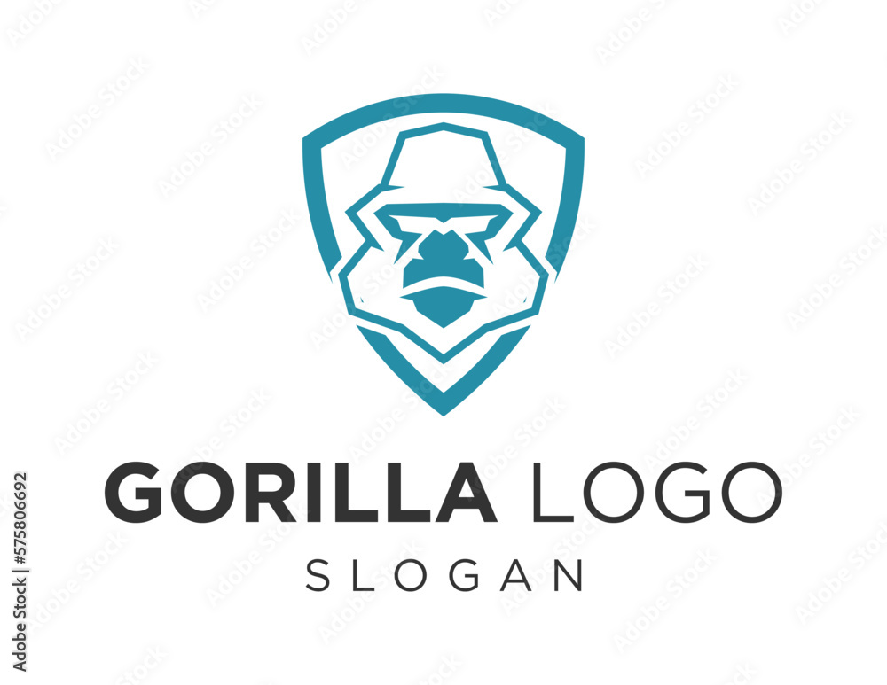 Aufkleber logo about gorilla on a white background. created using the coreldraw application.