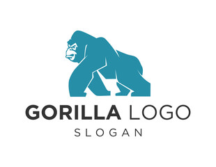 Logo about Gorilla on a white background. created using the CorelDraw application.