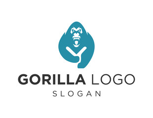 Logo about Gorilla on a white background. created using the CorelDraw application.