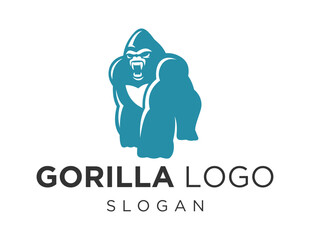 Logo about Gorilla on a white background. created using the CorelDraw application.