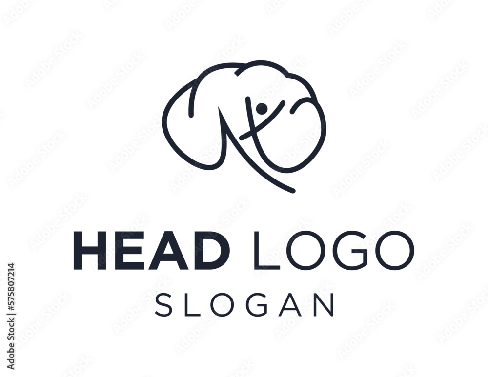 Poster logo about head on a white background. created using the coreldraw application.