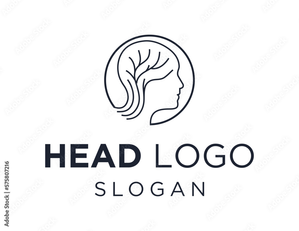 Poster logo about head on a white background. created using the coreldraw application.