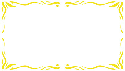 Yellow abstract frame border vintage illustration background. Perfect for website wallpapers, posters, invitation cards, book covers