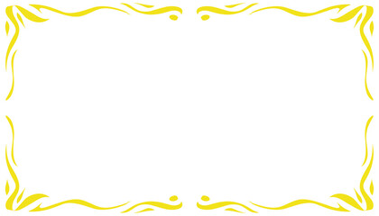 Yellow abstract frame border vintage illustration background