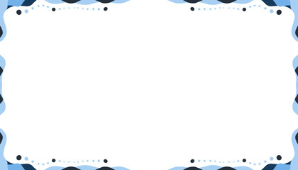 Abstract background with liquid blue and black liquid texture frame border. Perfect for greeting cards, invitation cards, photo frames, website wallpapers.