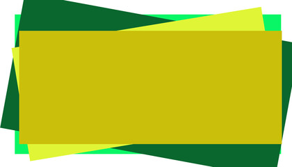 Abstract technology background with overlapping green and yellow layers geometric shapes