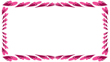 Fototapeta premium Abstract illustration background with purple love shape border