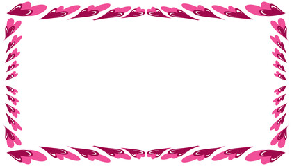 Obraz premium Abstract illustration background with purple love shape border