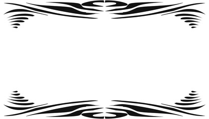 Abstract illustration background with black tribal border