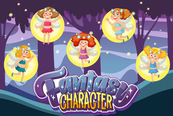 Fairy tales poster or banner design