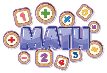 Math and number text banner