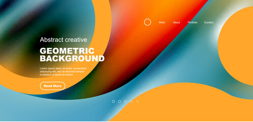 Liquid colors with flowing round shapes abstract background. Vector illustration for wallpaper, banner, background, leaflet, catalog, cover, flyer