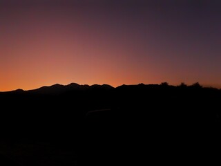 sunset in the mountains