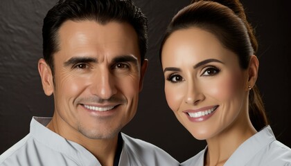 Empowering Confidence and Relationship in the Workplace: Celebrating National Couple's Day with Diversity Inclusivity in the Industry with Hispanic Dentist Couple (generative AI