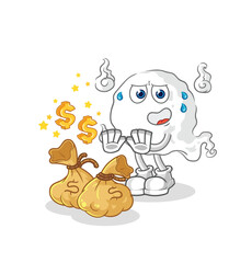 ghost refuse money illustration. character vector