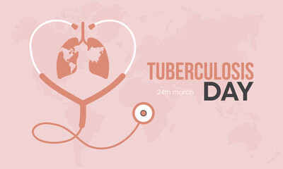 World Tuberculosis Day. Global epidemic of tuberculosis and efforts to eliminate the disease illustration concept observed on March 24