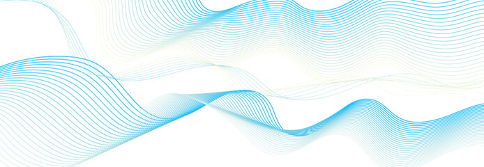 Abstract colorful vector background, blue color wave line isolated on transparent white background for design brochure, website, flyer.