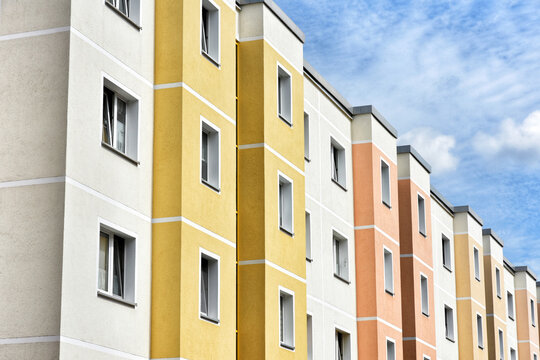 Low angle view of apartment building in Bernau bei Berlin