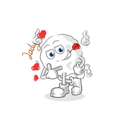 ghost flirting illustration. character vector