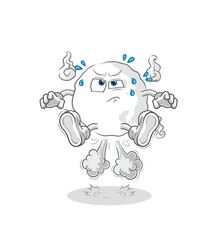 ghost fart jumping illustration. character vector