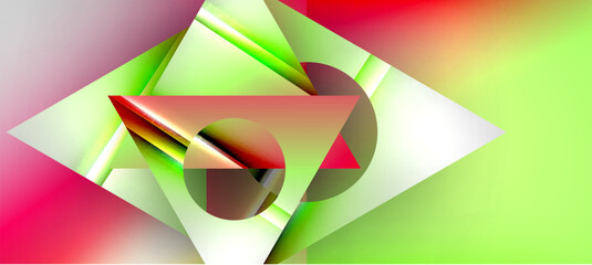 Triangle abstract background with shiny and glossy effects. Vector Illustration For Wallpaper, Banner, Background, Card, Book Illustration, landing page