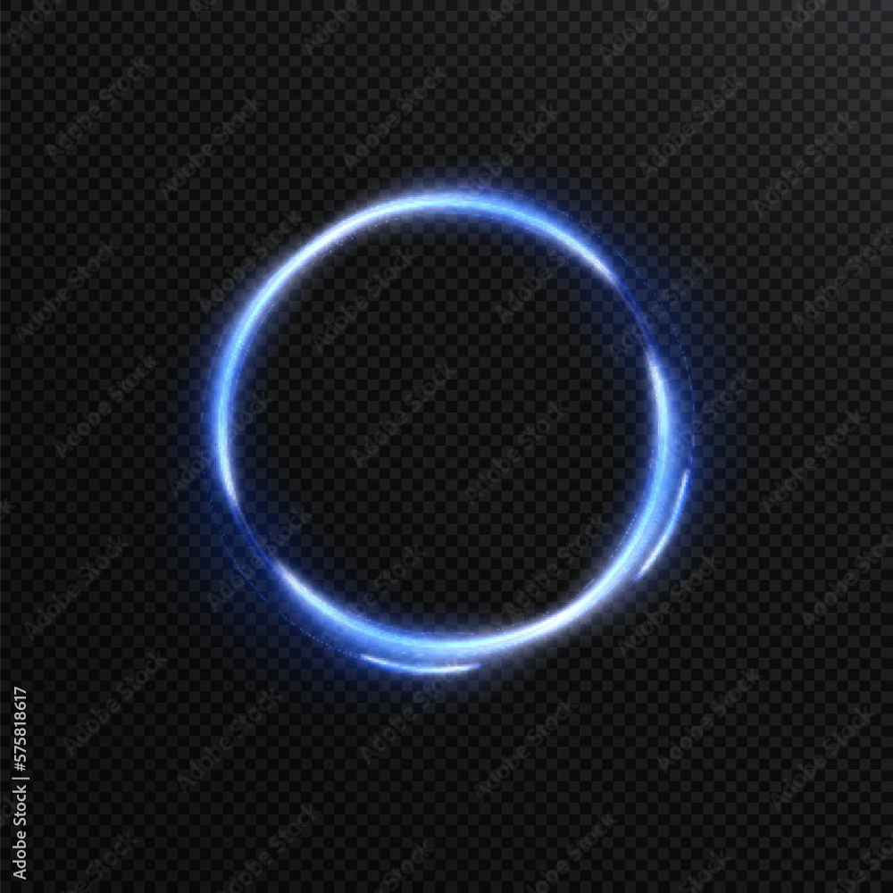 Poster luminous circular frame with light circle effect. abstract circular background with luminous ornamen