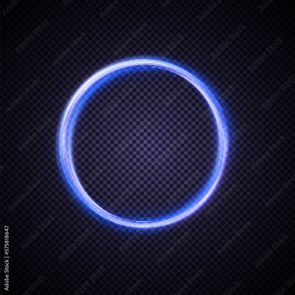 Poster luminous circular frame with light circle effect. abstract circular background with luminous ornamen