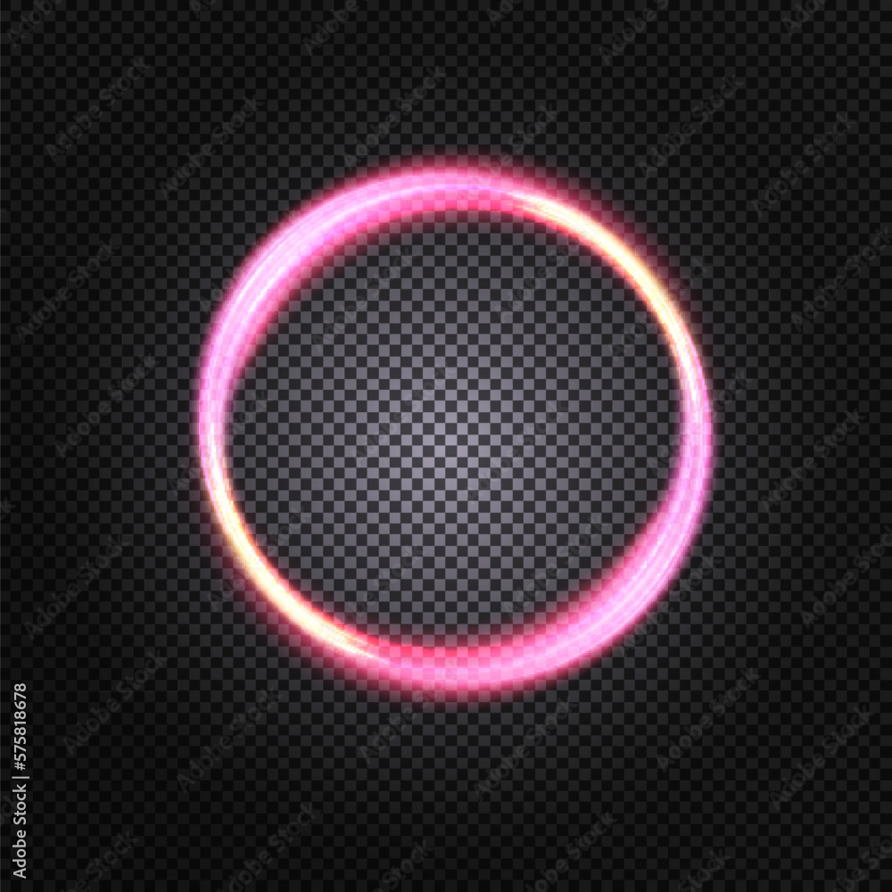 Poster luminous circular frame with light circle effect. abstract circular background with luminous ornamen