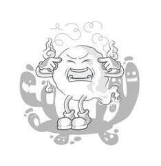 depressed ghost character. cartoon vector