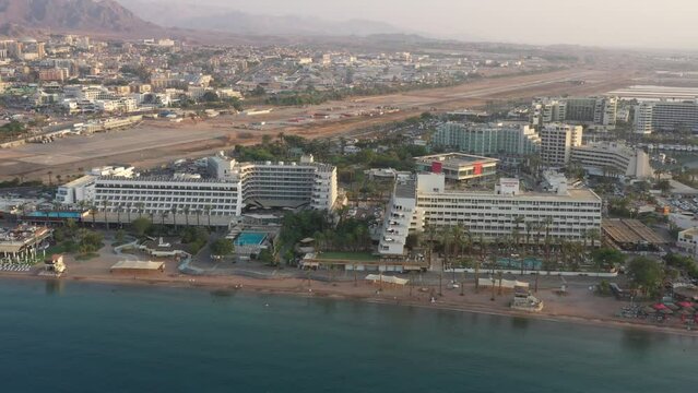 Elite Queen of Sheba Eilat hotel at shores aerial 