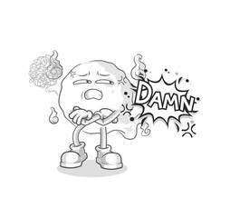 ghost very pissed off illustration. character vector