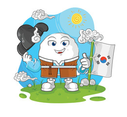 ghost korean culture vector. cartoon character