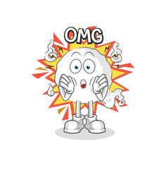 ghost Oh my God vector. cartoon character