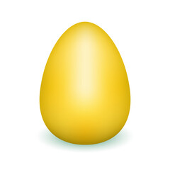 Golden Easter egg. 3 D. Vector illustration.