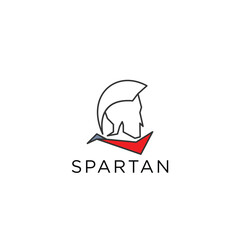 Spartan simple logo design flat