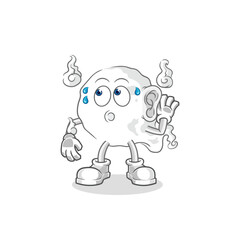 ghost eavesdropping vector. cartoon character