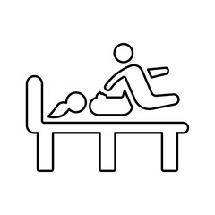 Physical therapy, physiotherapy icon.