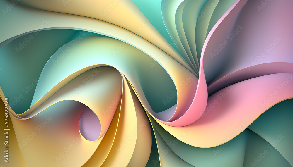 Aufkleber smooth abstract background with pleats in pastel tones. delicate folds and subtle hues create a calm