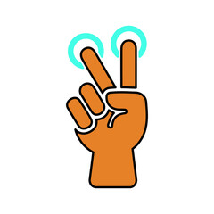 Connivance, finger, hand icon. Simple color vector.